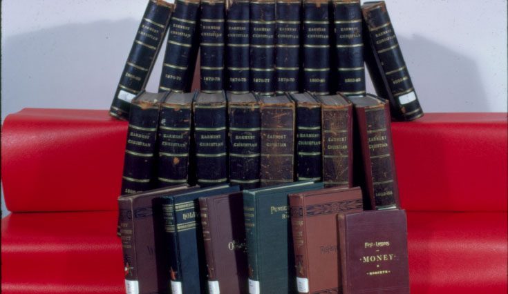 Volumes encadernados de The Earnest Christian.